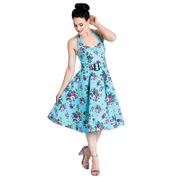 Hell Bunny Dresses & Skirts - Hell Bunny Halter Swing Dress *missing belt*